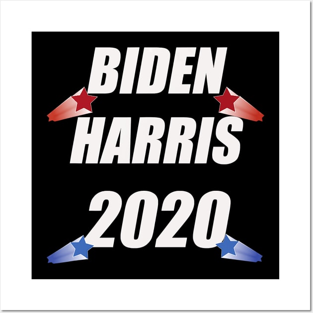 Biden Harris Election 2020 - Joe and Kamala 2020 anti -trump T-Shirt Wall Art by Danielss